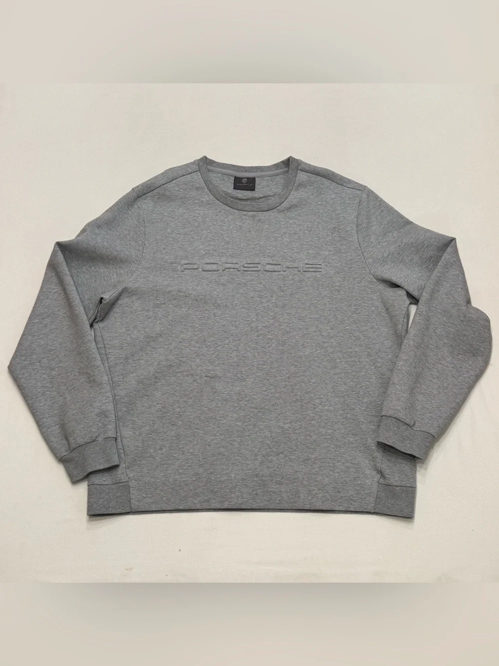 Porsche Design Embossed Logo Sweater Grey Long Sleeve  XXL Super Soft Cotton